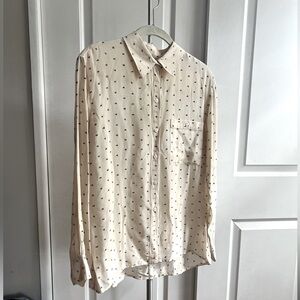Silk Zodiac Print Blouse